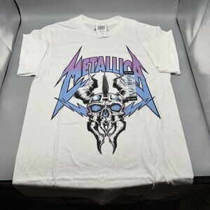 Metallica Pastel Ombré Horned Skull T-Shirt SMALL New